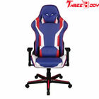 Cadeira confortável móvel do jogo do computador, cadeira de mesa de competência de couro azul do plutônio Seat
