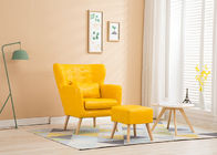 Cor de madeira do amarelo de Ming do sofá da tela da sala de visitas com esponja high-density