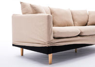 Light Skin Contemporary Bedroom Furniture Fabric Corner Sofa Set Three Seater