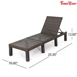 China Cadeiras de sala de estar exteriores de vime do pátio do polietileno sem coxim 76,60 * 25,50 * 12,00 polegadas fábrica