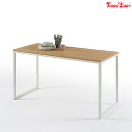 China Mesa moderna branca do mobiliário de escritório, armação de aço resistente da mesa de madeira moderna retangular fábrica