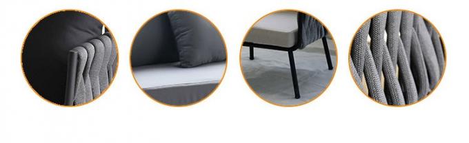 A mobília exterior do pátio do vime/Rattan ajusta-se, 6 grupos exteriores do sofá do jardim de Seater