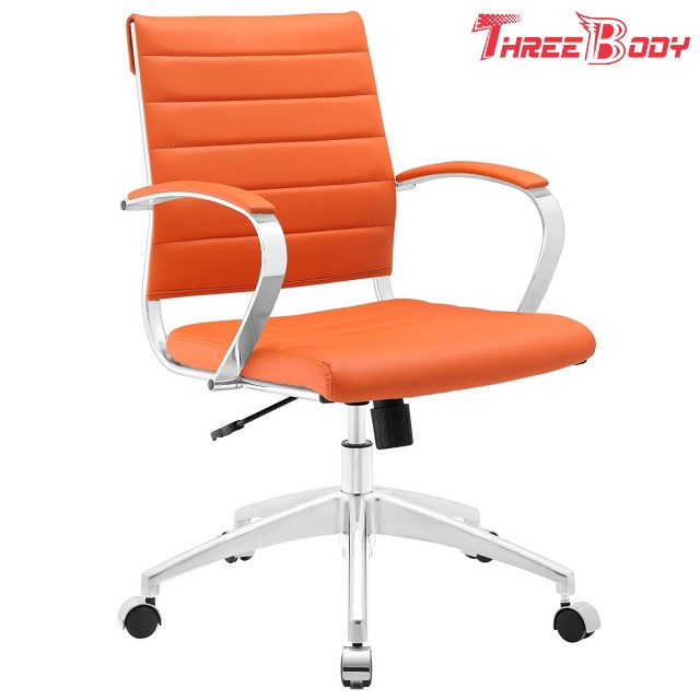 Cadeira traseira meados de alaranjada do gabinete executivo do quadro de alumínio home moderno confortável da mobília