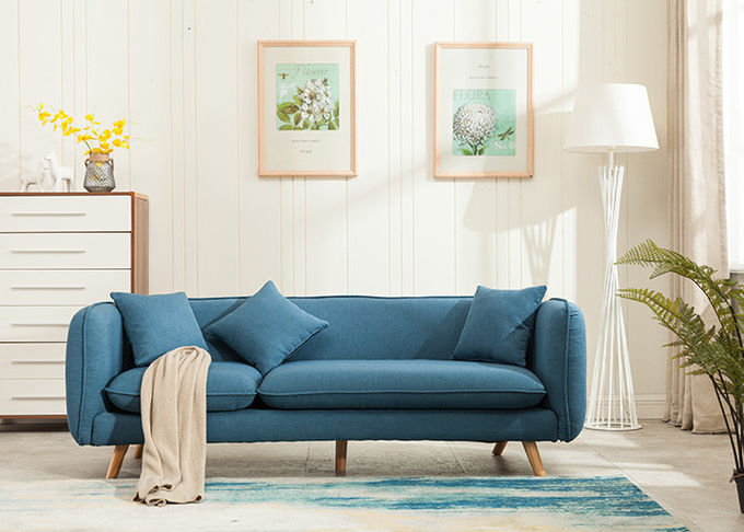 Estrutura confortável do quadro de madeira do sofá da tela da mobília moderna durável da sala de visitas