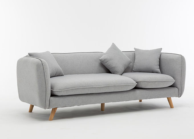 Luz - sofás luxuosos da tela da sala de visitas contemporânea cinzenta da mobília do quarto