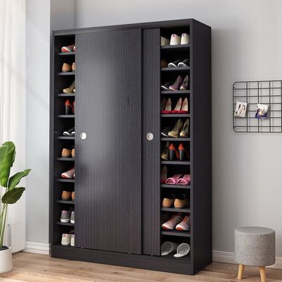 Simples Moderno Multi-camada de grande capacidade porta de casa porta deslizante de madeira prateleira de entrada armazenamento armário de sapatos